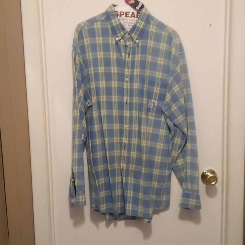 Roper Plaid Long Sleeve Button Down Shirt - Size Large